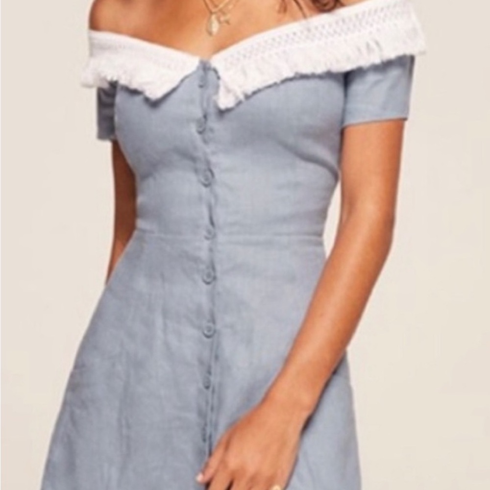 EUC Reformation Off-Shoulder Mini Dress Sz 8